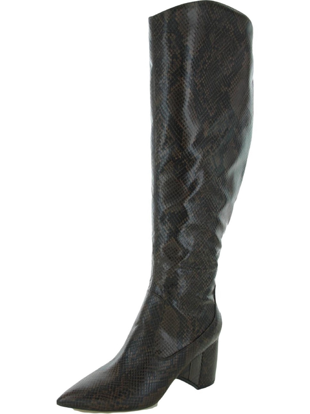 Marc Fisher Retie Snakeprint Pointed Tie Knee High Boot